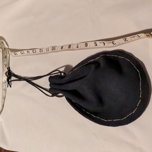 NEW! Handmade Genuine Suede Black Trinket Pouch